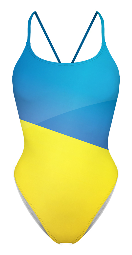 Tie Back Ukraine Swimsuit